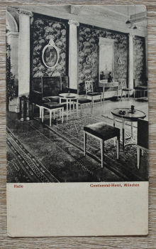 AK München / 1910-1920 / Continental Hotel / Halle / Einrichtung Möbel Design